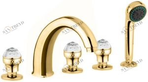 Смеситель MIGLIORE Axo Swarovski ML.AXO-680F.DO для ванны/душа - золото 