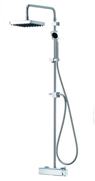 JUSTIME Настенная душевая стойка из хромированной латуни с ручным душем с лейкой Mark sun-id-1455130 - Вид №2