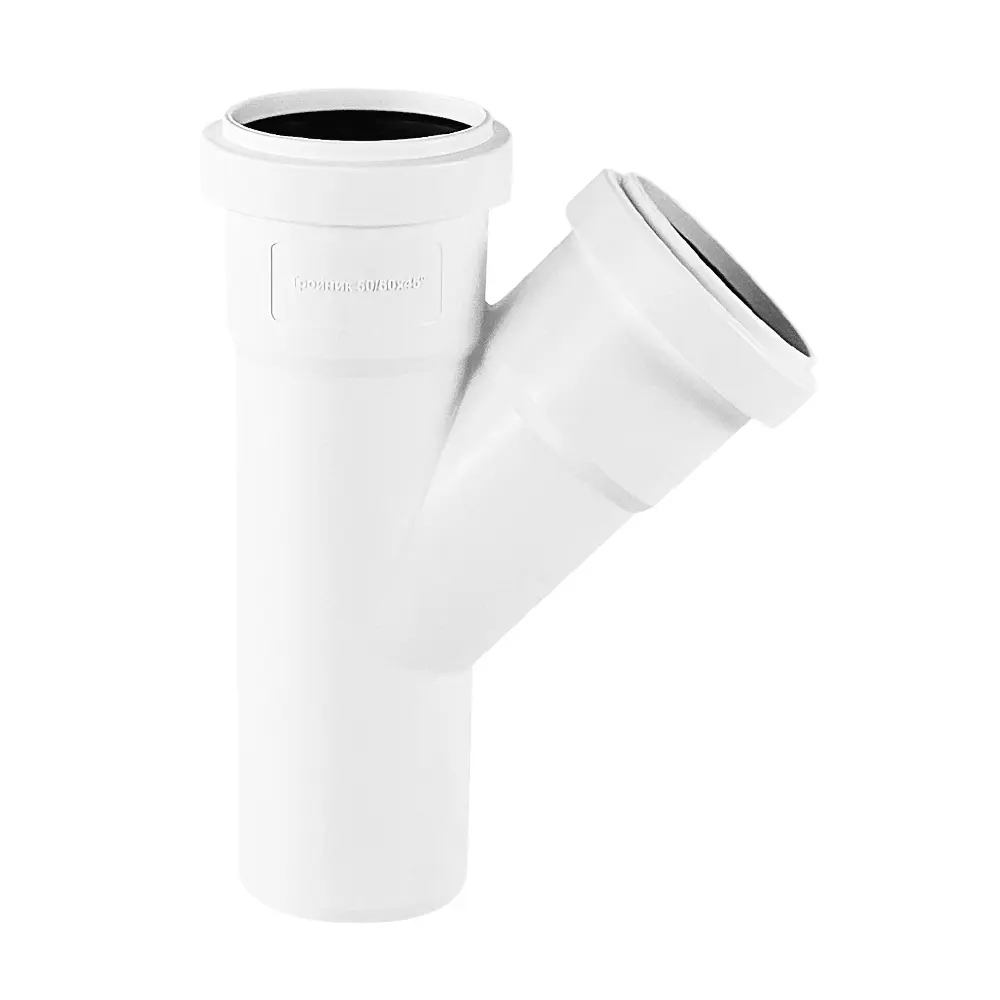 Тройник канализационный малошумный MONLID D50x50/45° мм полипропилен STLM-2145538 - Вид №1