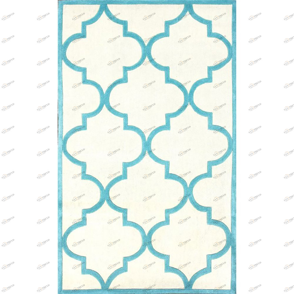 Ковер Trelli light_blue 200х280 DOLLY CAPRETS ДИЗАЙНЕРСКИЕ, ТРЕЛЬЯЖНЫЙ УЗОР 015052 Белый;голубой 