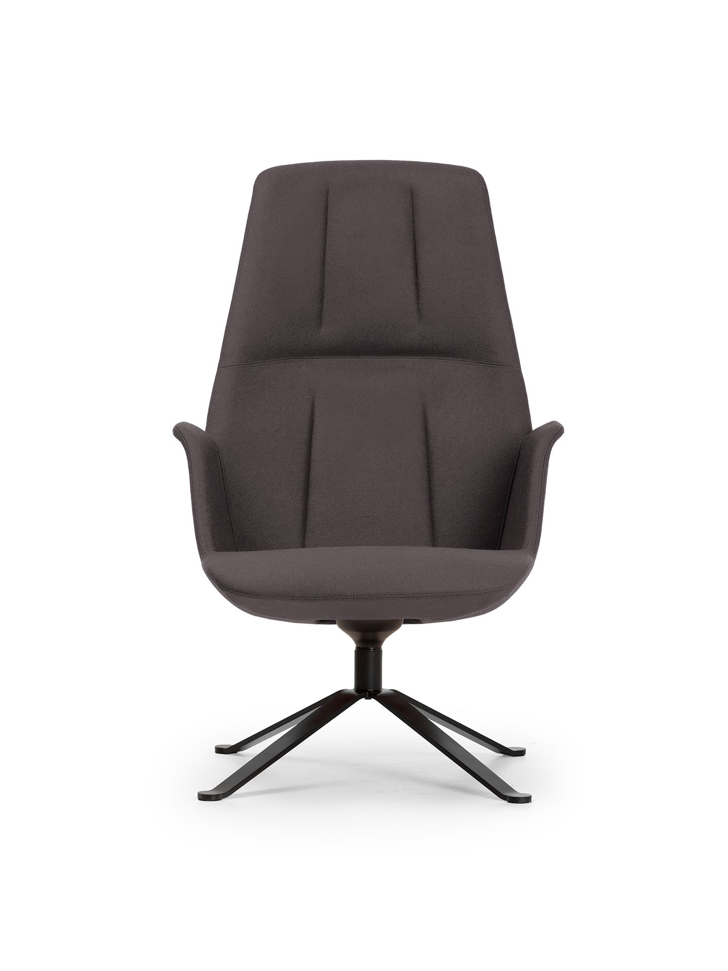 HV 9090 high backrest armchair with 4-spoke swivel steel base True Design Hive