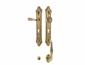 0J2417.Z85.01 Комплект входной двери с замочной скважиной европрофиль 85мм левый Золото 24К