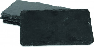 10584883 Boska Доска сервировочная для закусок Boska 16x10см, набор 4шт, сланец (черный) Сланец
