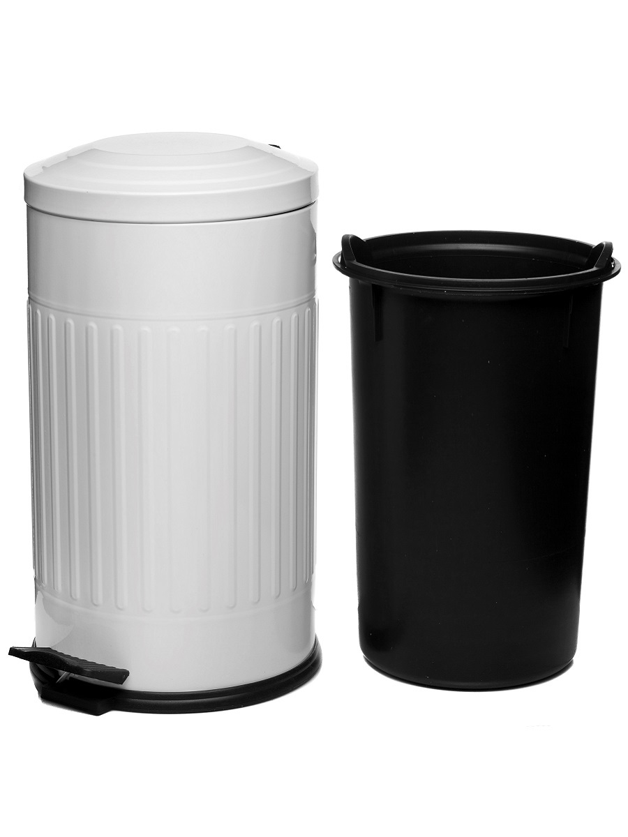 Вёдра с педалью и крышкой Apus 16L White NAVAKO 11017 - Вид №2