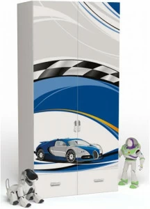 Шкаф ABC-KING 2х дверный La-Man синий