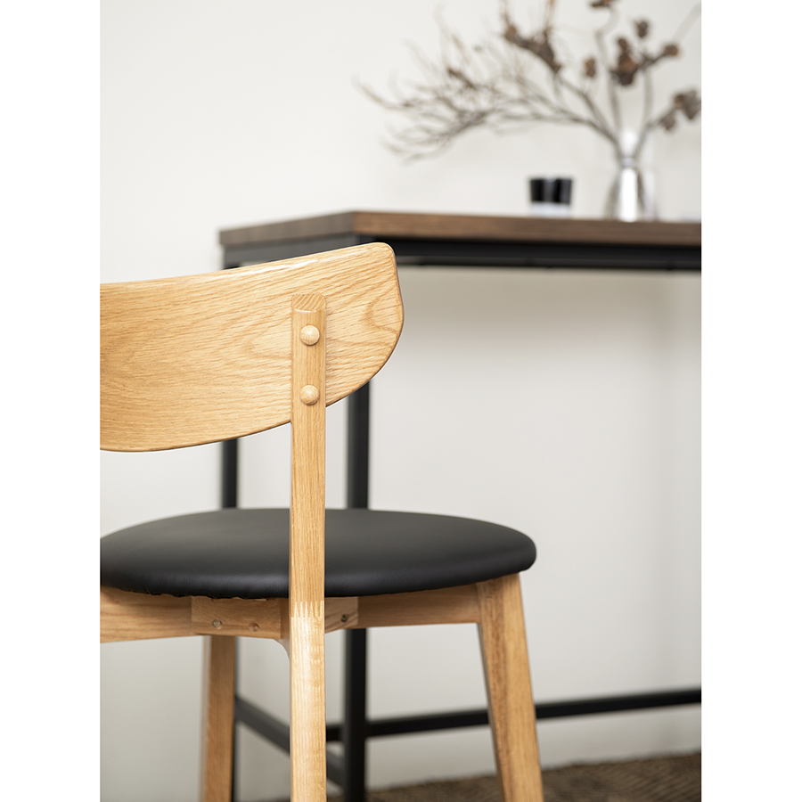 41110200 Стул барный , pero, pu-кожа, черный Unique Furniture  - Вид №5