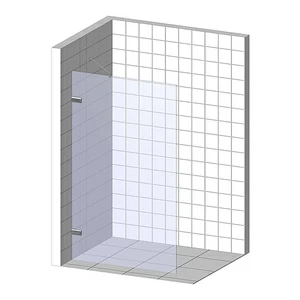 Душевая перегородка в нишу 90x200 GK-861NA стекло прозрачное 6 мм GUTEWETTER TREND DOOR