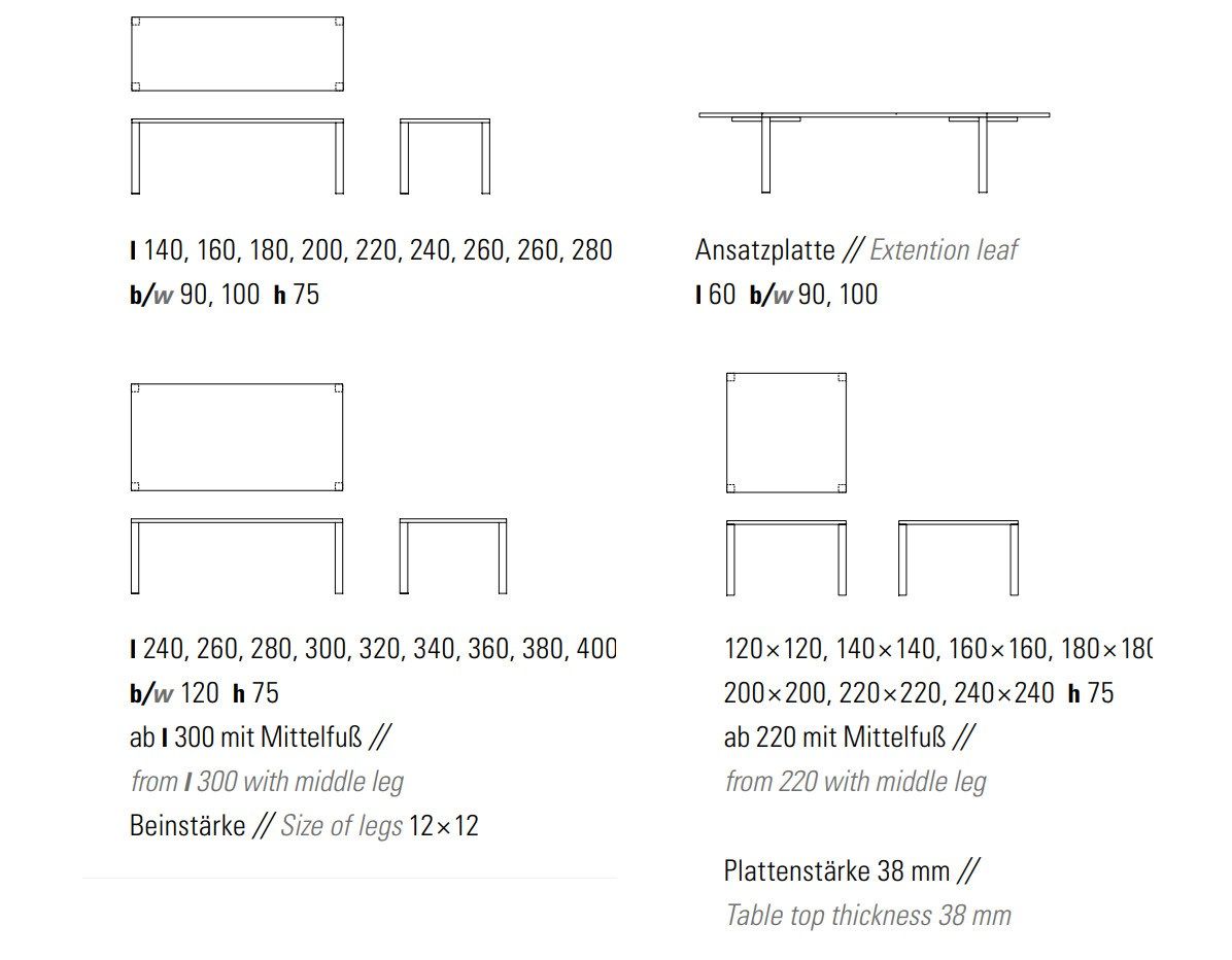 Прямоугольный обеденный стол из массива дерева ZEITRAUM Pjur ARCH-00047772 - Вид №8