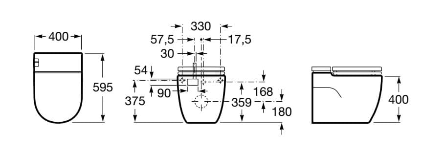 Напольный фарфоровый туалет со встроенным сливным ящиком Roca Meridian ARCH-00130066 - Вид №5