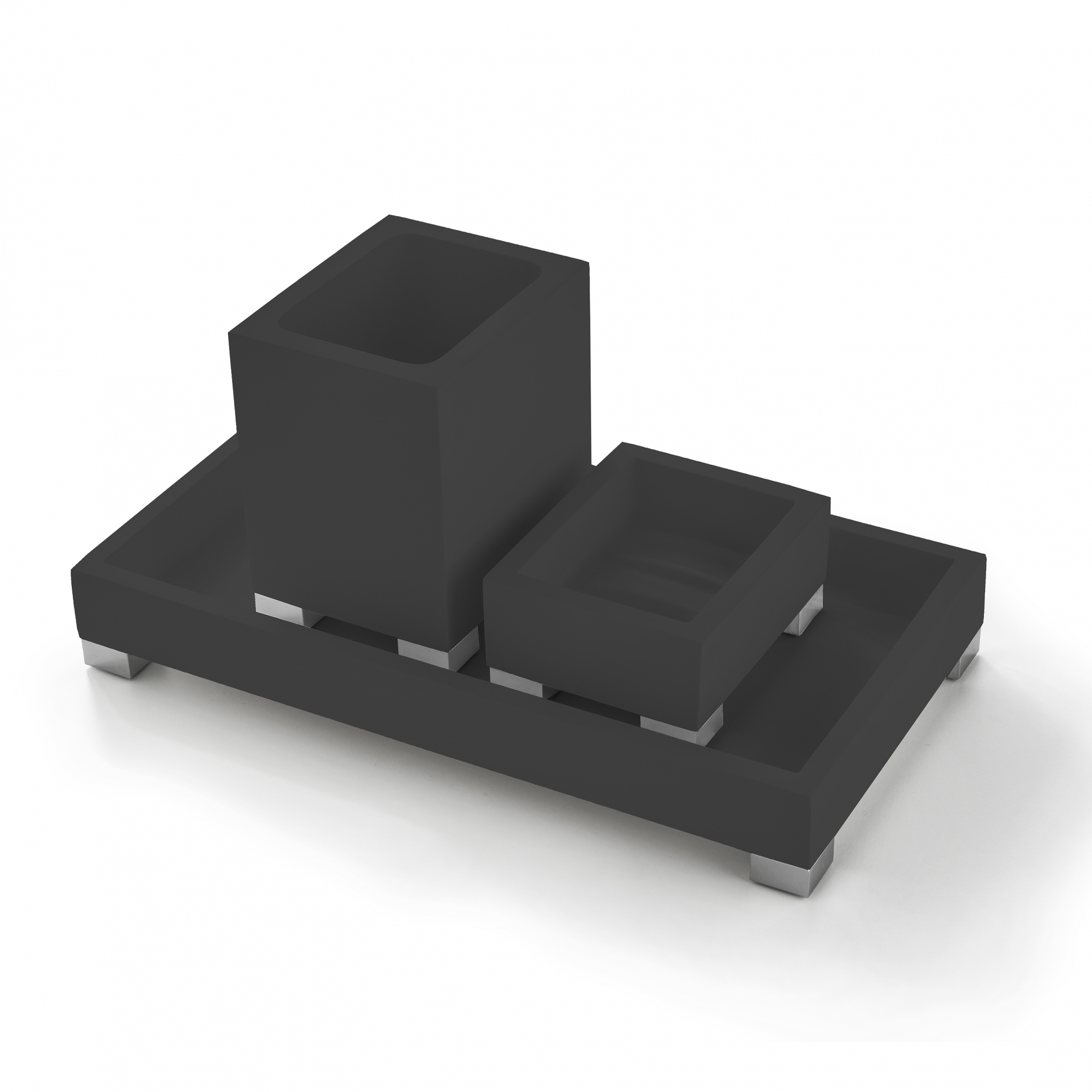 BEMDN98A 3SC Набор из 3 предметов, стакан, мыло, поднос Moderno Treesseci 3SC
