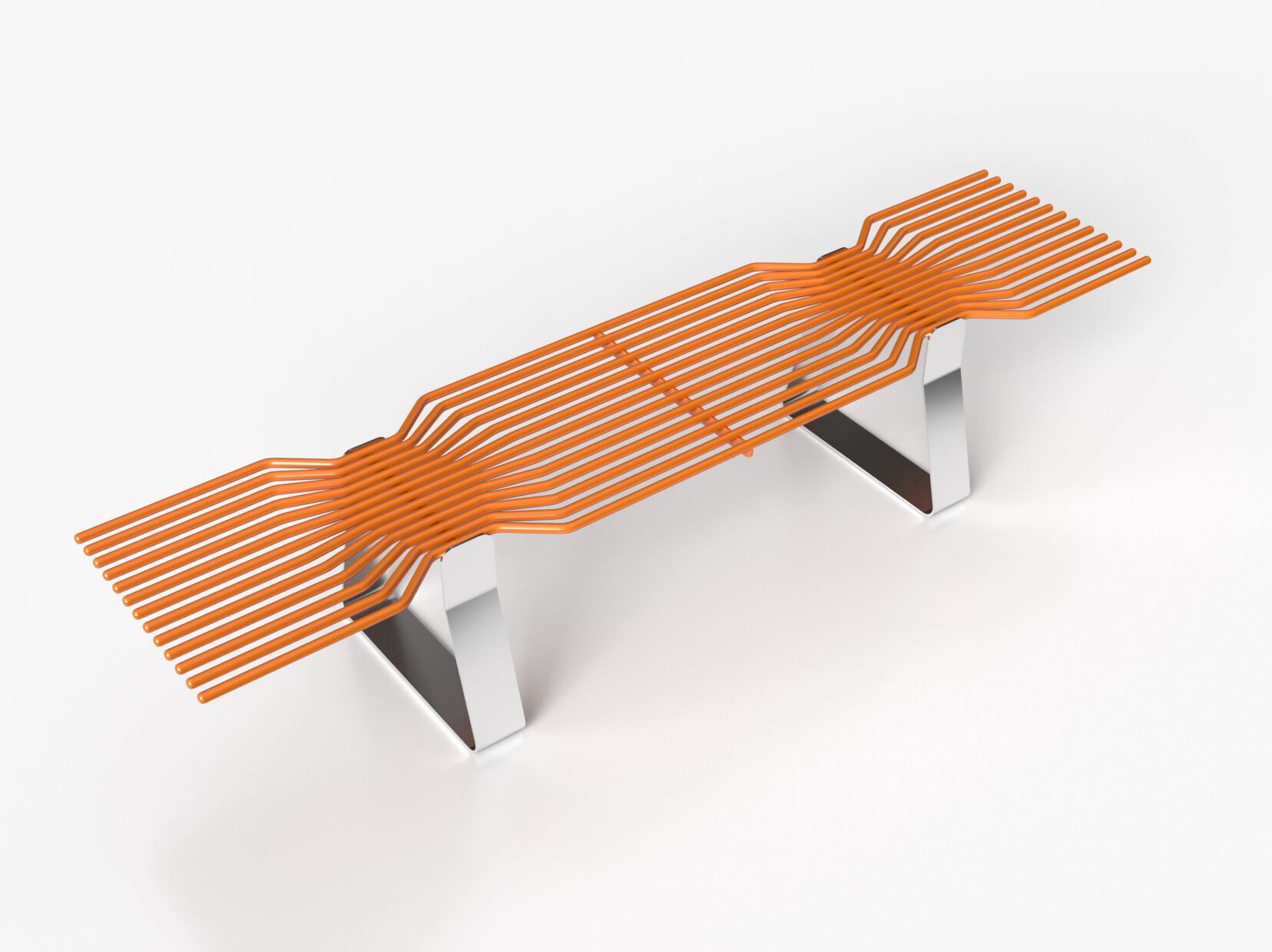 Оцинкованная стальная скамья без спинки Viscio Urban Design CARAMELLA ARCH-00038662 - Вид №10