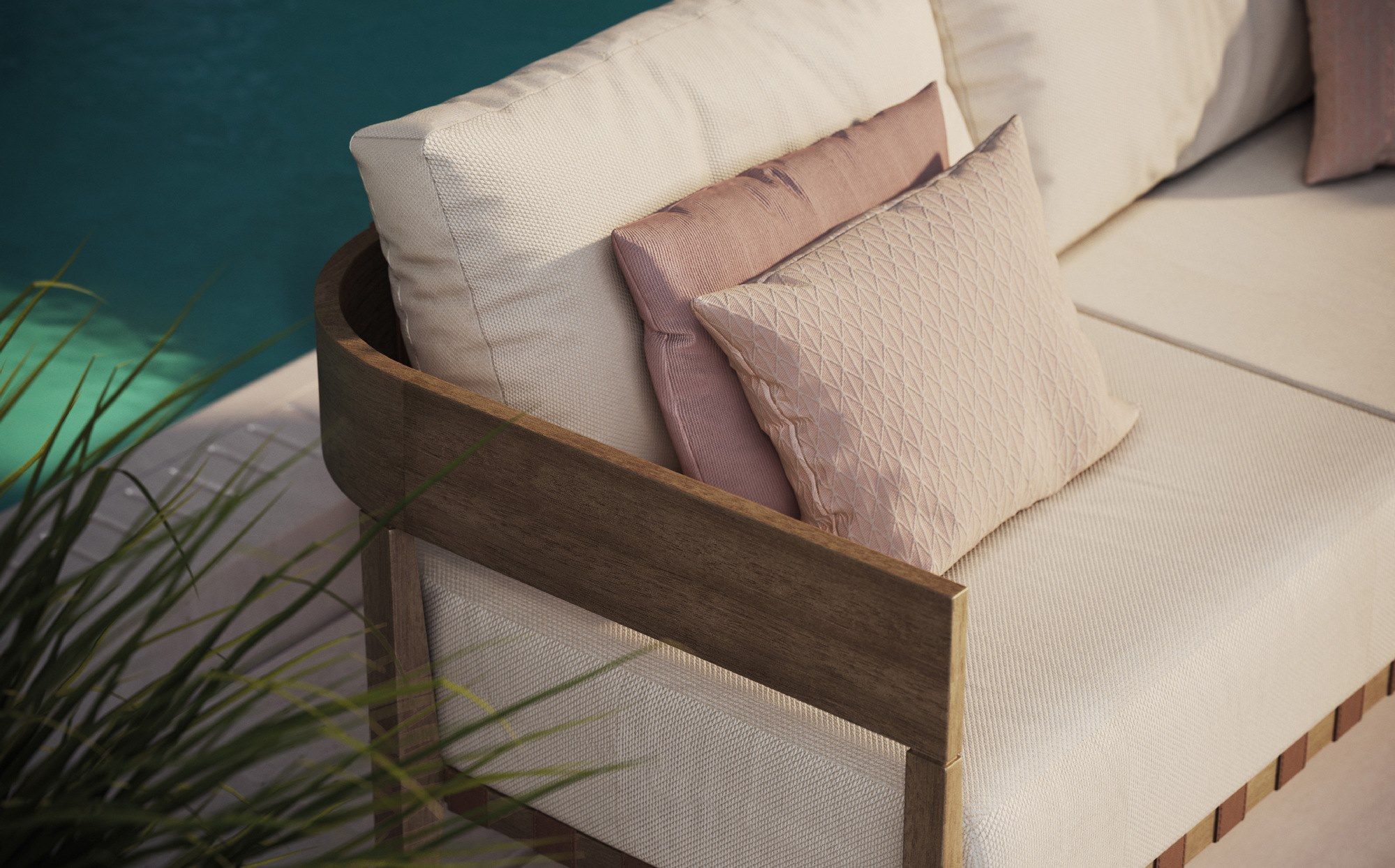 Садовый диван с каркасом iroko Braid Feeling ARCH-00020073