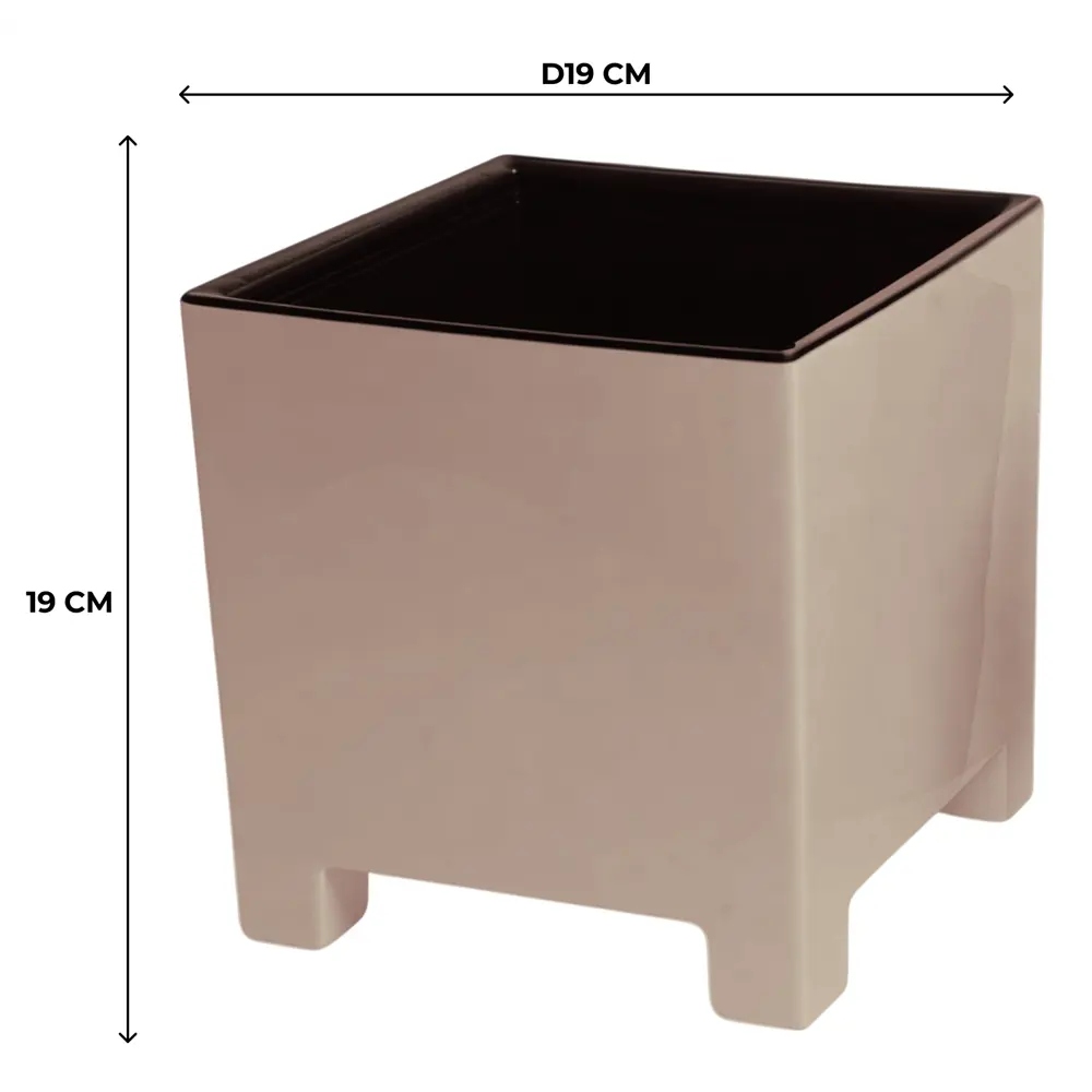 Кашпо Evergreen Design Сигма 17x19x19 см v5.5 л пластик фраппе 89452981 STLM-2078015 - Вид №2