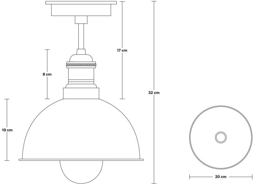 Industville Уличный потолочный светильник из латуни Brooklyn Br-ip65-dfm8-b-ph - Вид №2