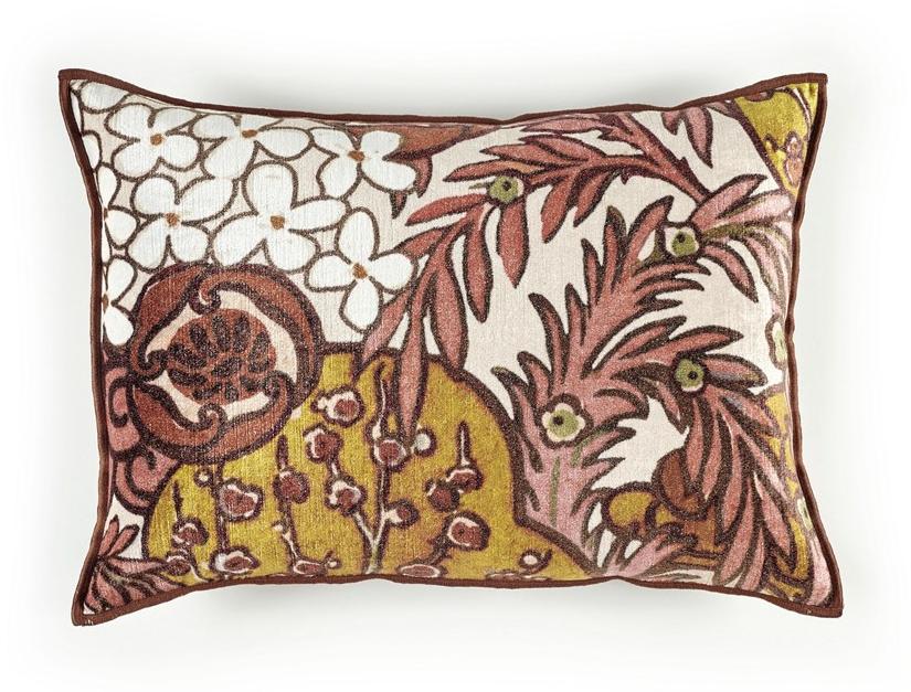 Élitis Бархатная подушка с цветочными мотивами sun-id-1501317 - Вид №3