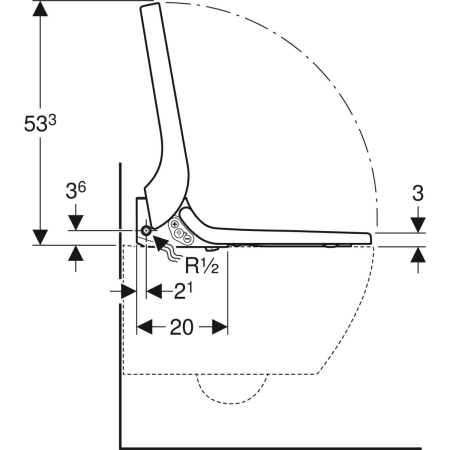 146.274.11.1 Крышка-биде Geberit AquaClean Tuma Comfort Geberit  - Вид №4