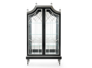 Витрина из дерева и стекла со встроенным освещением