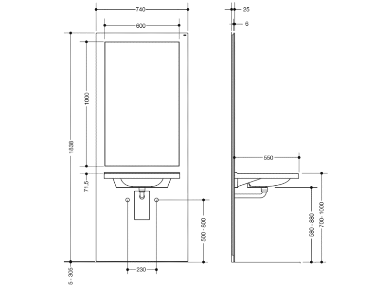 S50.01.702010 Туалетный модуль HEWI S 50 Module  - Вид №1