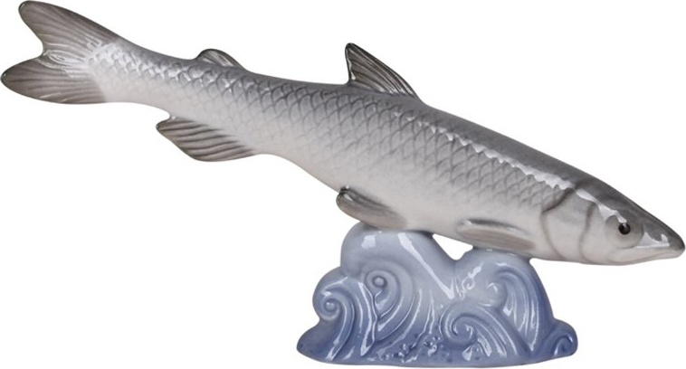 10523694 Императорский фарфоровый завод Скульптура "Невская корюшка" Фарфор твердый 