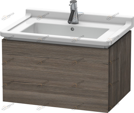 LC616405151 Тумбочка подвесная L-Cube #LC6164 670 x 469 мм Сосна коричневая, декор Duravit
