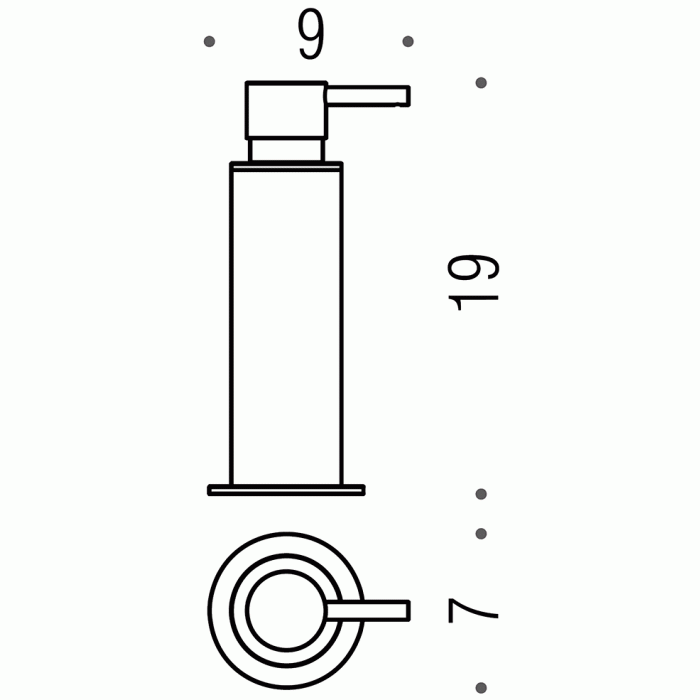 W4980NM W4980 NM Дозатор для жидкого мыла настольный (чёрный) COLOMBO PLUS Colombo Design - Вид №1