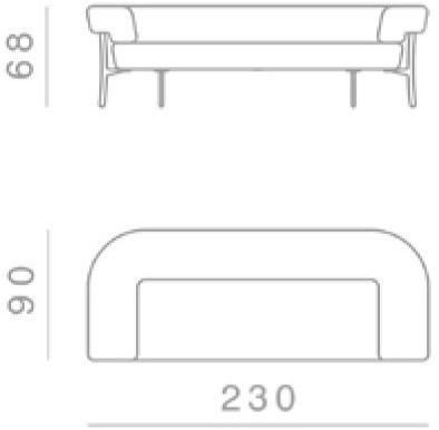 GHIDINI1961 3-х местный диван Katana sun-id-1415597 - Вид №7