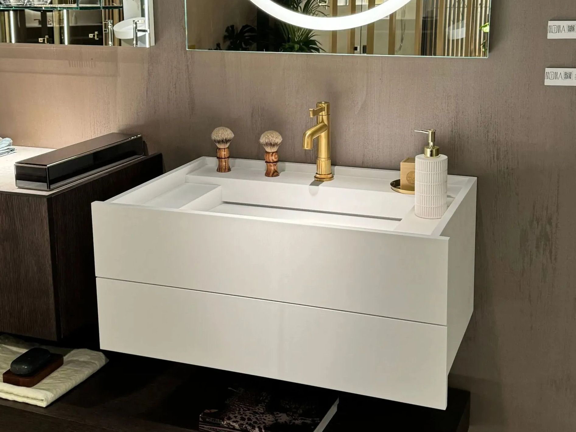 Прямоугольная раковина из твердой поверхности с ящиками MOMA Design Hedonist ARCH-00039900