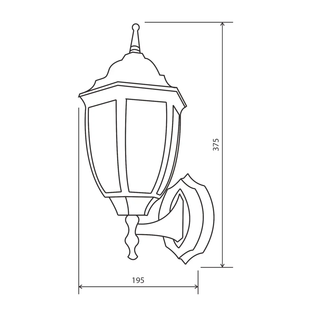 Светильник уличный настенный Feba D IP54 1XE27X60W цвет черный Elektrostandard STLM-2166503 - Вид №2