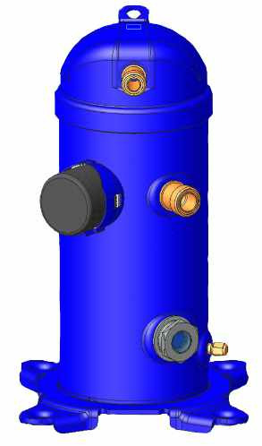 Danfoss MLZ — герметичные спиральные компрессоры MLZ058T2LC9A Компрессор спиральный 121L8682  - Вид №15