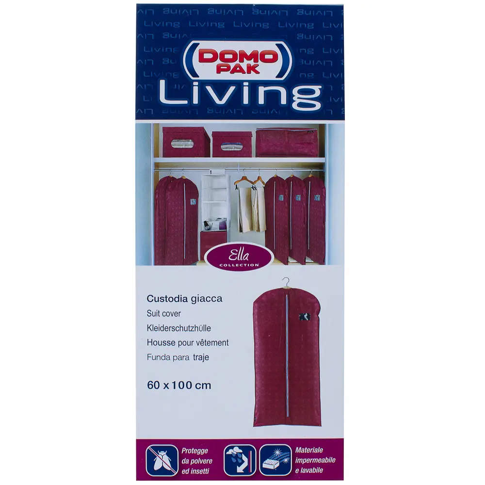 DOMO PAK LIVING Чехол для одежды бордовый 60×100 см 17152377 STLM-0007564 - Вид №4