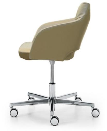 Sinetica Кожаное кресло с 4 спицами для залов ожидания на колесиках Captain sun-id-1347094 - Вид №1