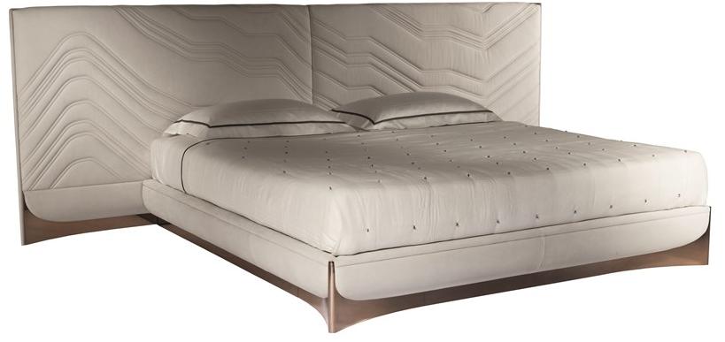 Visionnaire Двуспальная кровать из черного дерева с мягким изголовьем Ca' foscari sun-id-1515783 - Вид №1