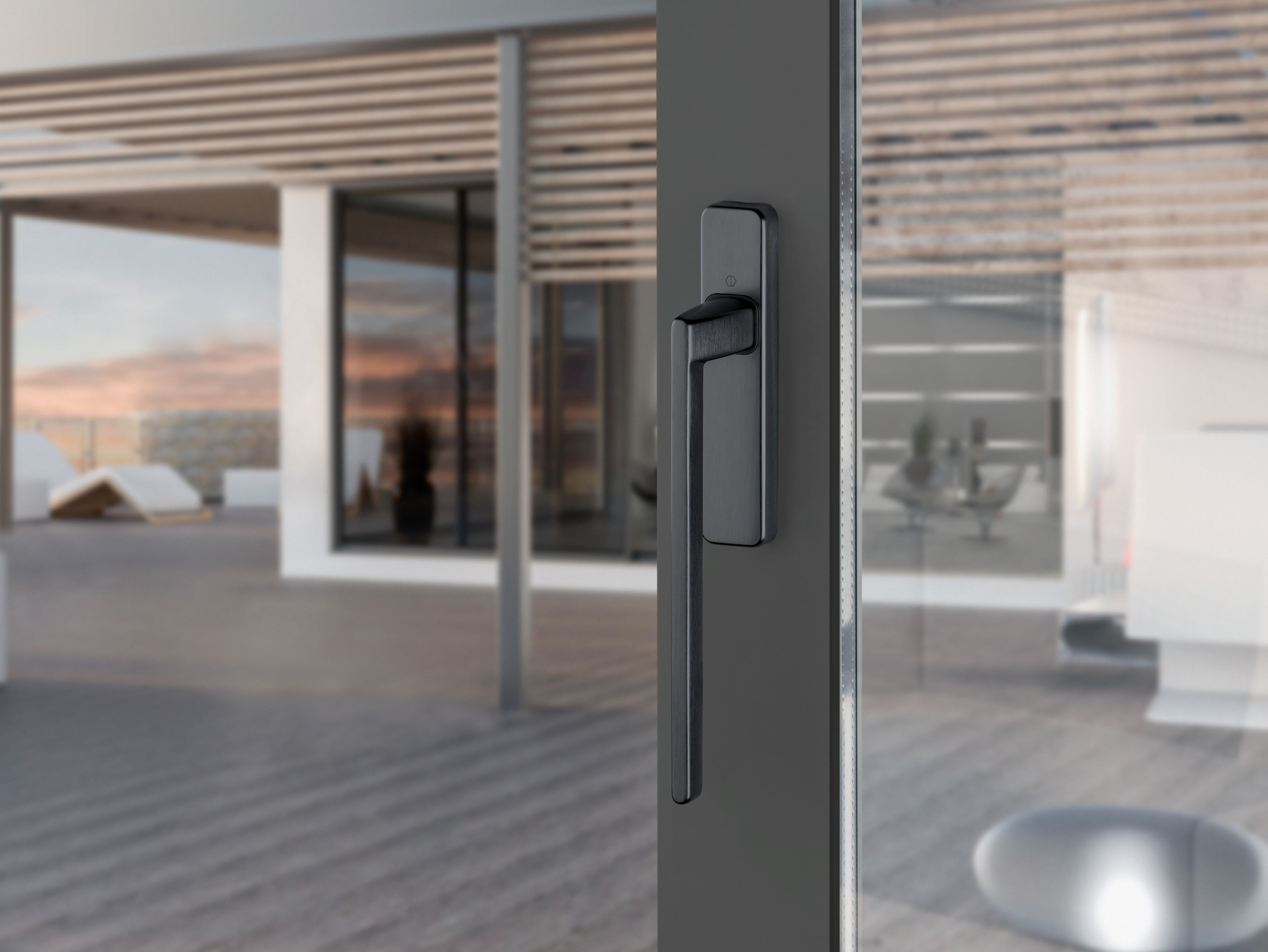 Латунная оконная ручка на пластине HOPPE Бергамо ARCH-00041234 - Вид №1