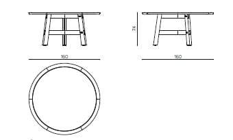 Круглый обеденный стол из массива дерева True Design ZUEL ARCH-00065887 - Вид №5