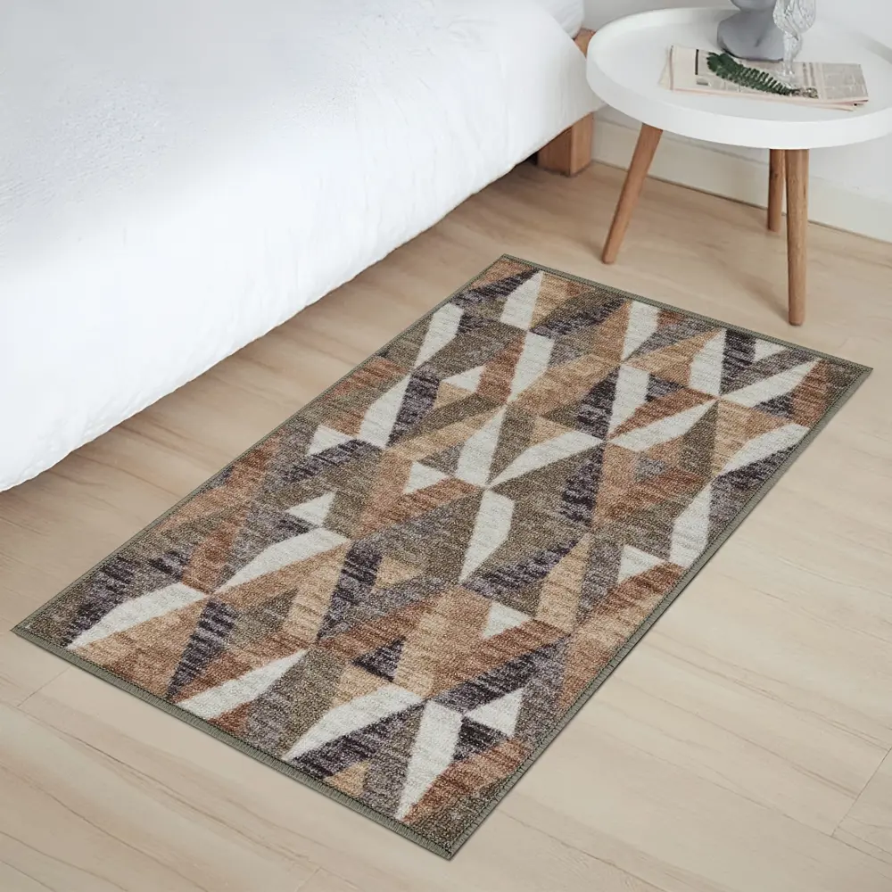 Коврик декоративный нейлон Кристалл 50x80 см цвет серый CTIM STLM-2142278