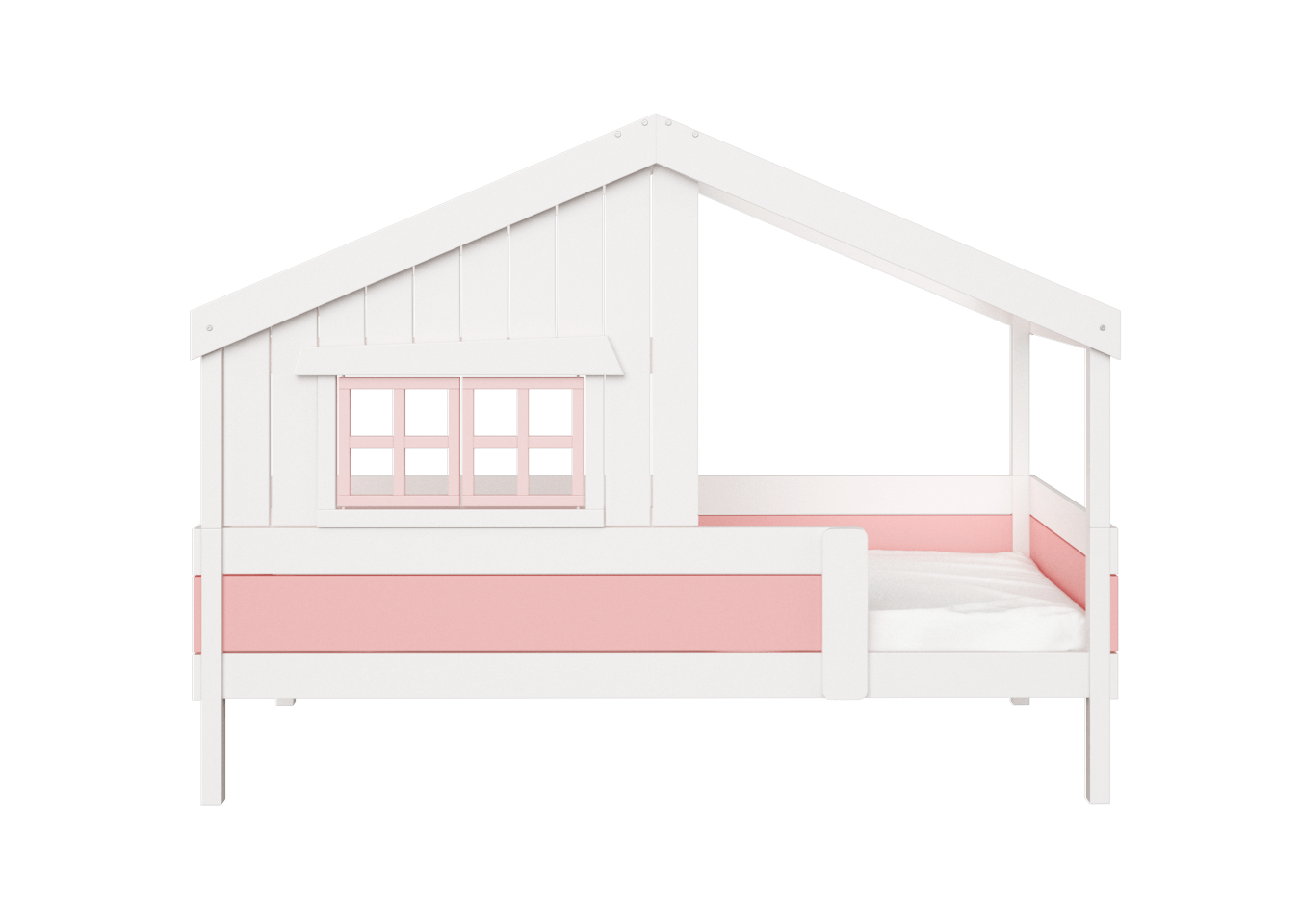 Кровать одноярусная белая с розовым "Шале L" ELLIPSE ELLIPSE HOME 00-3951312 Белый;розовый Santreyd  - Вид №1