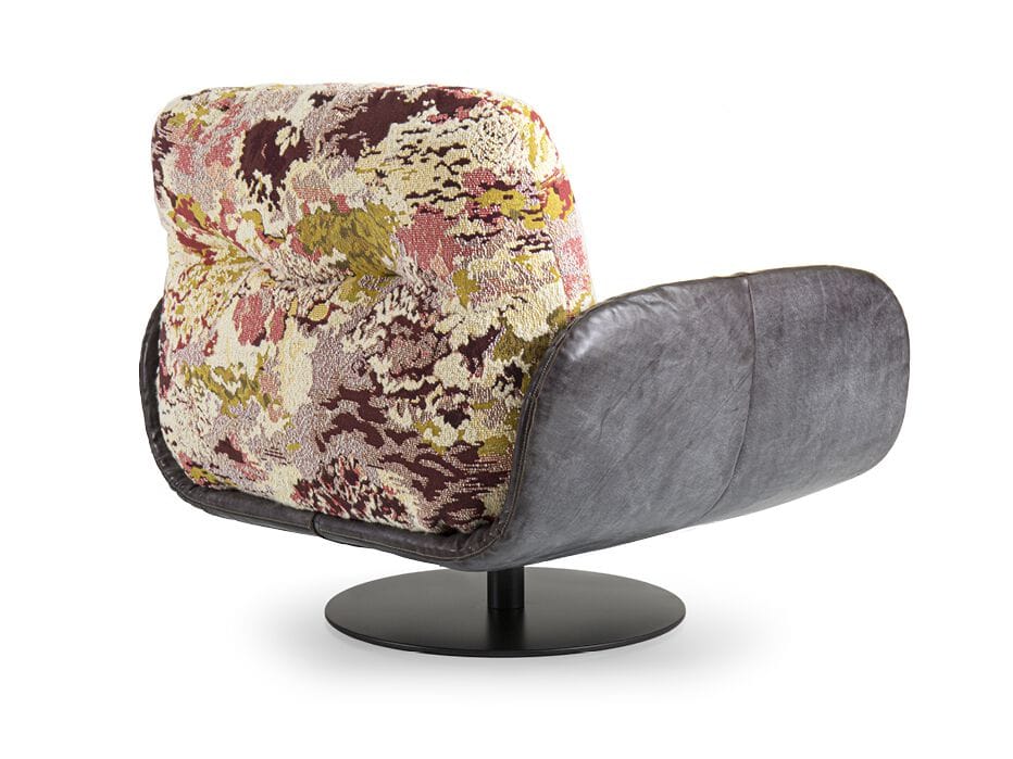 Тканевое вращающееся кресло с кожаным подлокотником Borzalino Ayton ARCH-00067096 - Вид №2