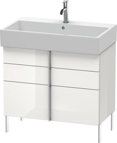 VA658704040 Тумбочка напольная Vero Air #VA6587 784 x 431 мм Черный глянцевый лак Duravit - Вид №2