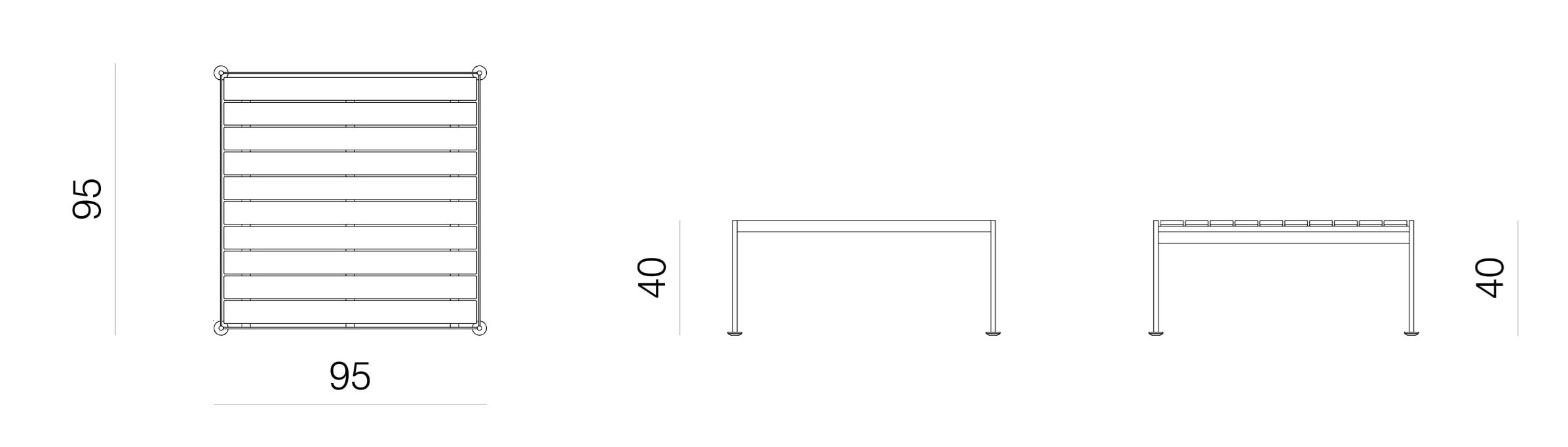 Деревянный квадратный низкий журнальный столик prostoria Jugo ARCH-00023996 - Вид №7