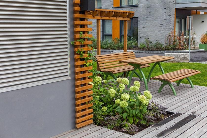 VESTRE Скамья из стали и дерева со спинкой Urban sun-id-1457898 - Вид №2