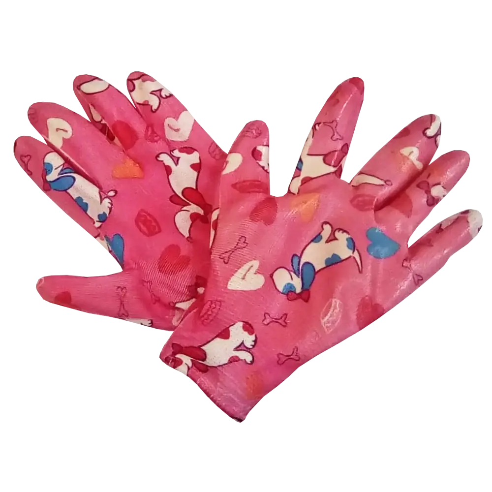 Садовые перчатки GARDEN FLOWERS с нитриловым покрытием для защиты рук 82842748 STLM-0036960