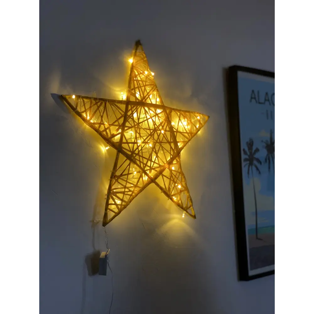 Электрическая светящиеся фигура Звезда 200 LED 150x150x5 см теплый белый свет 86164031 STLM-2185727 AJURIO 