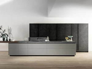 VALCUCINE Кухня из непрозрачного стекла и ящик из камня кардозо Genius loci