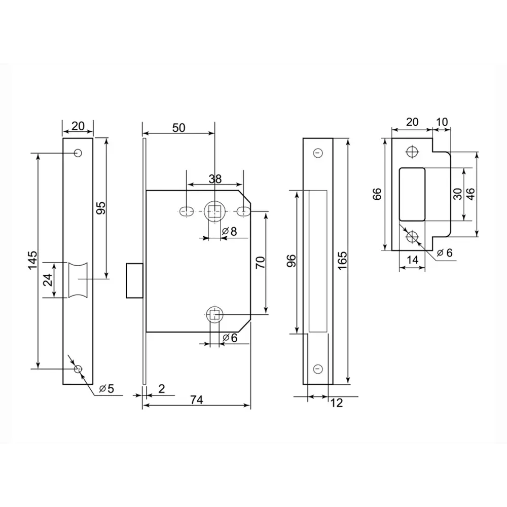 Защёлка под фиксатор 170GF, цвет графит ФАБРИКА ЗАМКОВ STLM-2118256 - Вид №4