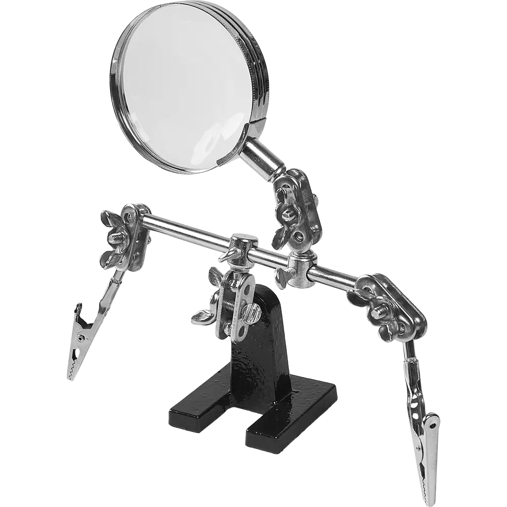 Зажим для пайки с лупой 3854 Третья рука Santreyd STLM-2071150