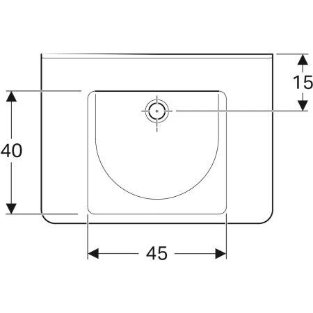 128576000 Раковина Geberit Renova Comfort Square, безбарьерная Geberit  - Вид №26
