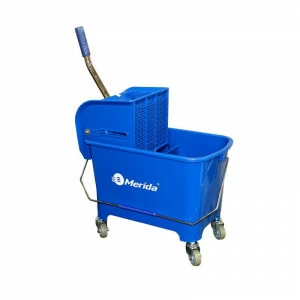 MO9 Ведро 17л на поворотных колесах с отжимом и прессом для швабры Merida