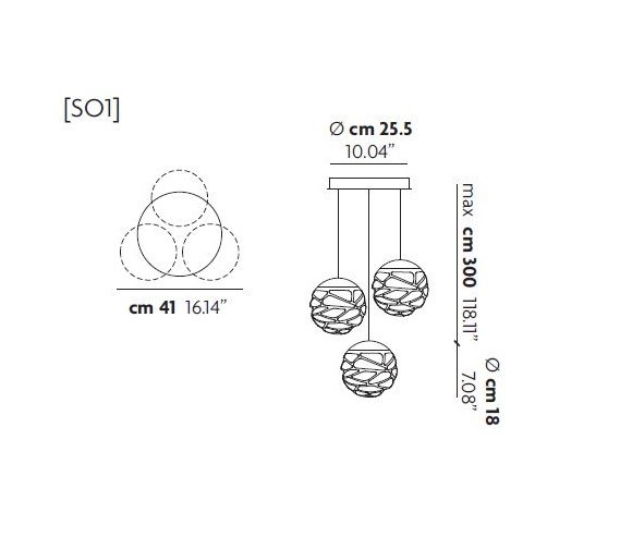 Studio Italia Design Kelly Cluster SO1 147003 bk bk подвесной светильник 103442 - Вид №2