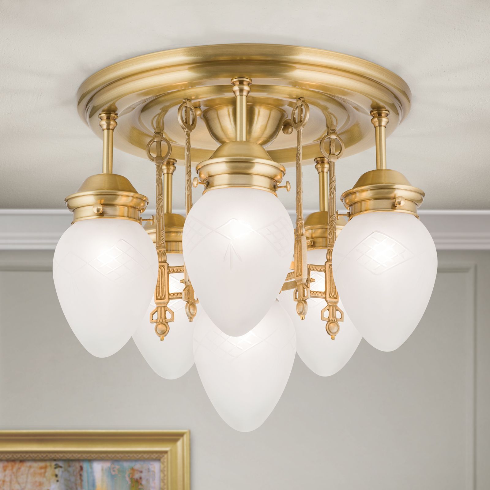 Потолочный светильник из латуни и стекла Orion Будапешт ARCH-00151867 - Вид №3