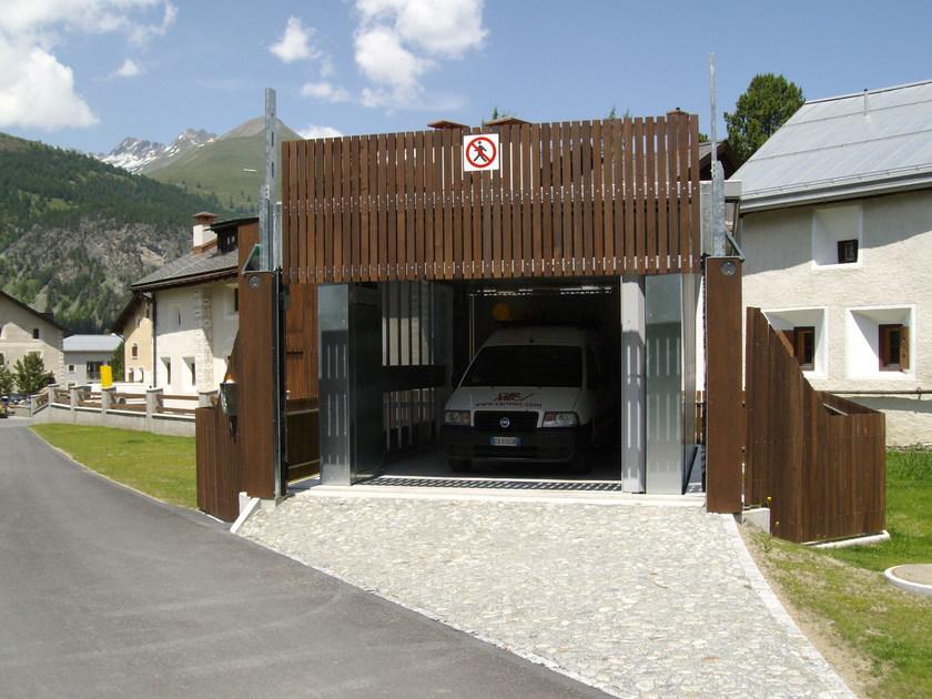 CARMEC Моторизованные вертикальные откатные деревянные ворота Portoni e cancelli sun-id-1423665 - Вид №3